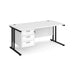 Maestro 25 straight office desk with 3 drawer pedestal Desking Dams 