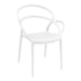 Mila Arm Chair Café Furniture zaptrading White 