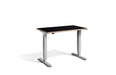 Mini Height Adjustable Desk 1000 x 600mm Desking Lavoro Silver Black / Ply Edge 