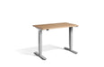 Mini Height Adjustable Desk 1000 x 600mm Desking Lavoro Silver Oak 