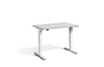 Mini Height Adjustable Desk 1000 x 600mm Desking Lavoro White Cascina Pine 