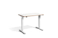 Mini Height Adjustable Desk 1000 x 600mm Desking Lavoro White White / Ply Edge 