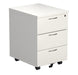 Mobile Under Desk Pedestal PEDESTALS TC Group White 3 Drawers 