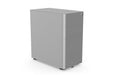 Moda Steel Slimline 3 Drawer Under Desk Steel Pedestal Steel Storage Edit Office Silver 