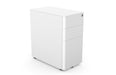 Moda Steel Slimline 3 Drawer Under Desk Steel Pedestal Steel Storage Edit Office White 