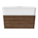 Modular Reception Straight Unit RECEPTION TC Group 800mm x 800mm With Counter Top Walnut White