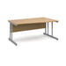 Momento right hand office wave desk Desking Dams Oak 1600mm x 990mm 