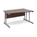 Momento right hand office wave desk Desking Dams Walnut 1400mm x 990mm 