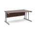 Momento right hand office wave desk Desking Dams Walnut 1600mm x 990mm 