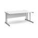 Momento right hand office wave desk Desking Dams White 1600mm x 1200mm 