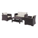 Monaco Lounge Set - Brown Café Furniture zaptrading Brown 