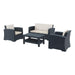 Monaco Lounge Set - Dark Grey Café Furniture zaptrading 