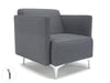 Napa Slim Arm 75cm Wide Armchair in Camira Era Fabric Armchairs Dynamic Office Solutions Present Brushed Chrome 