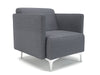 Napa Slim Arm 75cm Wide Armchair in Camira Era Fabric Armchairs Dynamic Office Solutions Present Chrome 