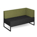 Nera modular soft seating double bench with back and right arm black frame Soft Seating Dams Elapse Grey/Endurance Green 