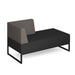 Nera modular soft seating double bench with right hand back and arm black frame Soft Seating Dams Elapse Grey/Forecast Grey 