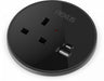 Nexus Oslo 200 in desk power module FURNITURE ACCESSORY Partisan Furniture Black 1 Power + 30W USB-C + 27W USB-A 