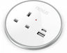 Nexus Oslo 200 in desk power module FURNITURE ACCESSORY Partisan Furniture White 1 Power + 30W USB-C + 27W USB-A 