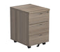 Office Hippo Heavy Duty 3 Drawer Grey Oak Mobile Pedestal TC Group 