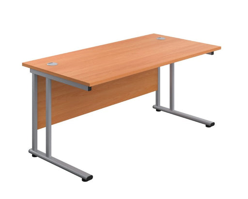 Office Hippo Professional Cantilever Beech Office Desk TC Group 