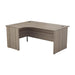 One Panel Next Day Delivery Corner Office Desk Corner Office Desks TC Group Grey Oak 1600mm x 1200mm Left Hand