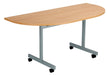 One Tilting Meeting Table D-End Tilting Meeting Tables TC Group Beech 1400mm x 700mm 