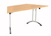 One Union Folding Meeting Table Trapazodial WORKSTATIONS TC Group Beech Chrome 