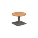 Pedestal base 600mm Coffee Table WORKSTATIONS TC Group Beech Silver 