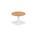 Pedestal base 600mm Coffee Table WORKSTATIONS TC Group Beech White 