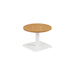 Pedestal base 600mm Coffee Table WORKSTATIONS TC Group Oak White 