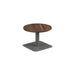 Pedestal base 600mm Coffee Table WORKSTATIONS TC Group Walnut Silver 