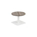 Pedestal base 600mm Coffee Table WORKSTATIONS TC Group Walnut White 