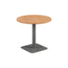 Pedestal base 800mm Table - Walnut/Black WORKSTATIONS TC Group Beech Silver 