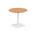 Pedestal base 800mm Table - Walnut/Black WORKSTATIONS TC Group Beech White 