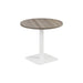 Pedestal base 800mm Table - Walnut/Black WORKSTATIONS TC Group Grey Oak White 