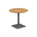 Pedestal base 800mm Table - Walnut/Black WORKSTATIONS TC Group Oak Silver 