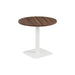 Pedestal base 800mm Table - Walnut/Black WORKSTATIONS TC Group Walnut White 