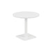 Pedestal base 800mm Table - Walnut/Black WORKSTATIONS TC Group White White 