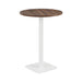 Pedestal base High Table 800mm diameter White/White WORKSTATIONS TC Group Walnut White 