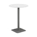 Pedestal base High Table 800mm diameter White/White WORKSTATIONS TC Group White Silver 