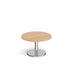 Pisa circular coffee table with round chrome base 800mm Tables Dams Beech 