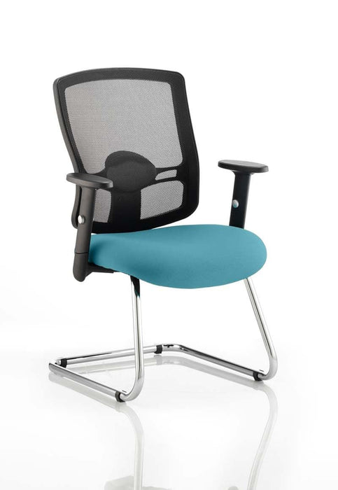 Portland Cantilever Chair Visitor Dynamic Office Solutions Bespoke Maringa Teal 