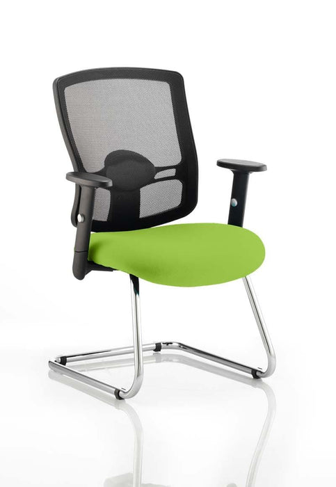 Portland Cantilever Chair Visitor Dynamic Office Solutions Bespoke Myrrh Green 