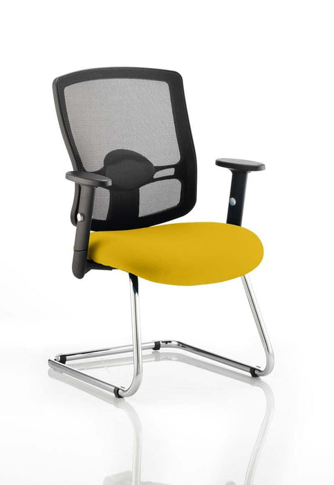 Portland Cantilever Chair Visitor Dynamic Office Solutions Bespoke Senna Yellow 