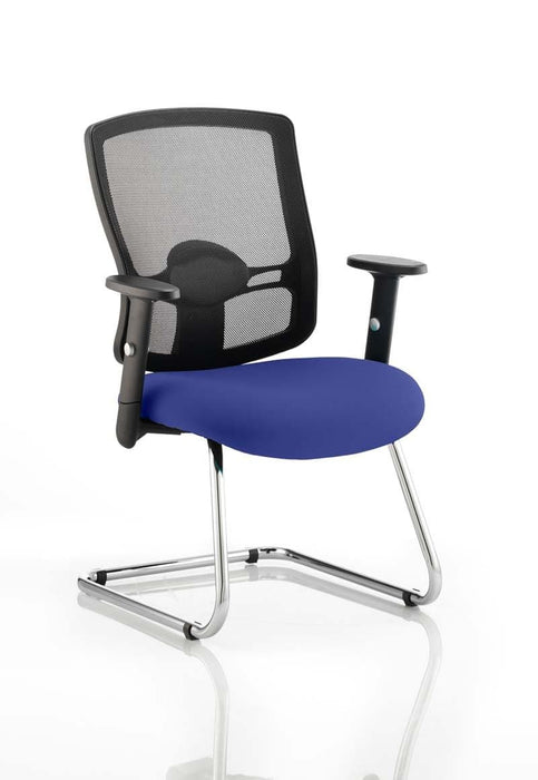 Portland Cantilever Chair Visitor Dynamic Office Solutions Bespoke Stevia Blue 