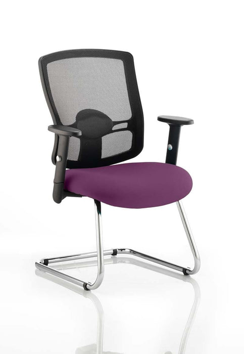 Portland Cantilever Chair Visitor Dynamic Office Solutions Bespoke Tansy Purple 