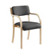 Prague wooden conference chair with double arms Seating Dams Charcoal 