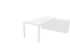 Prisma Individual Desk with supporting credenza Bench Desk Actiu Right White/White/White 