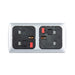 Proton panel mounted power module 2 x UK sockets - silver/black Power Modules Dams 