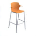 Roscoe high stool with chrome legs and plastic shell with arms Seating Dams Warm Yellow 